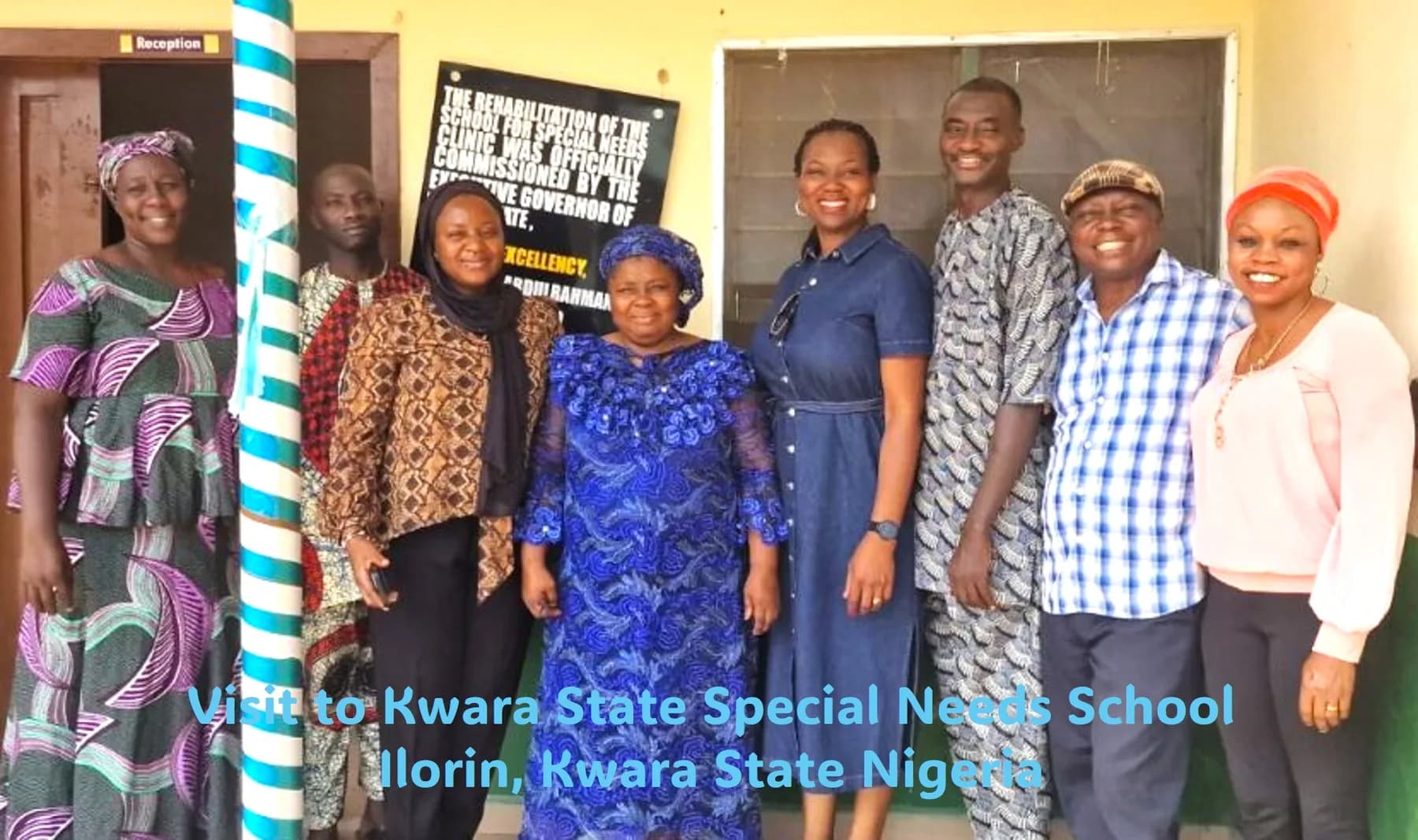 OAKonsult representatives with staff during a school visit in Ilorin