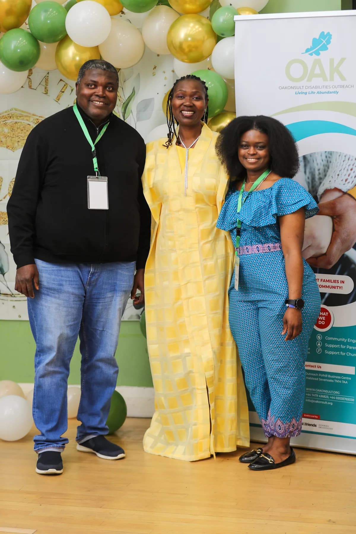 Three OAKonsult representatives at the Project ME celebration
