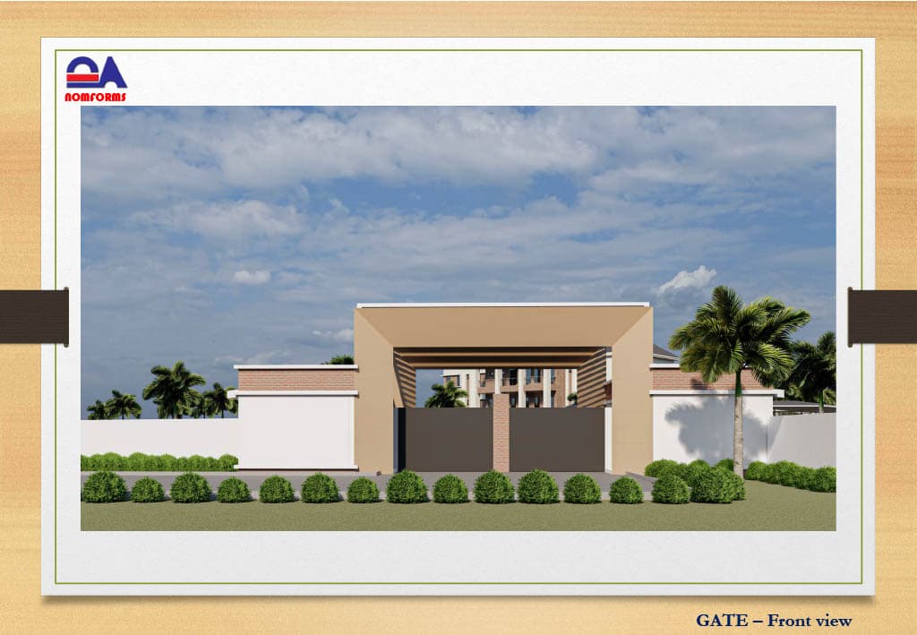 Architectural rendering of the OAK Centre Prime entrance gate