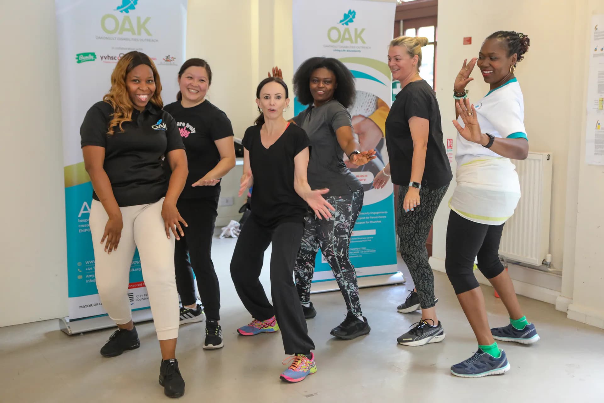 Parent carers at an OAKonsult Zumba session in Bromley